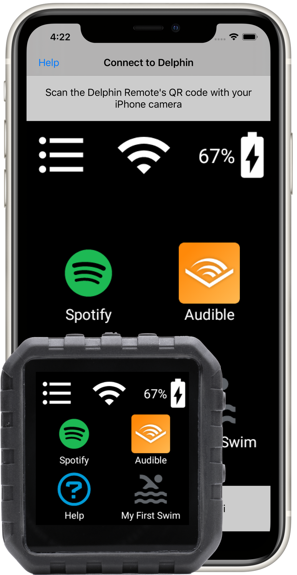Image of the Delphin Remote app interface